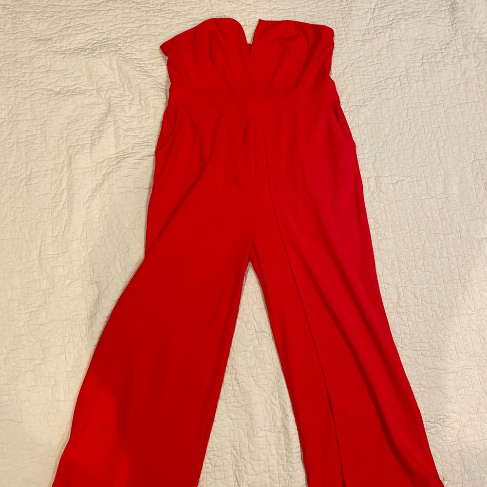 Red plus size jumpsuit